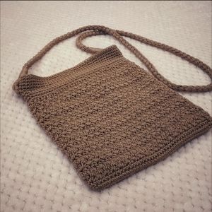 Vintage Styled Knitted Crossbody Bag